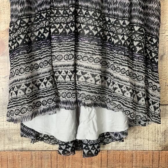 Free People Aztec Black White Ruched Strapless Dress Size small - Picture 5 of 10